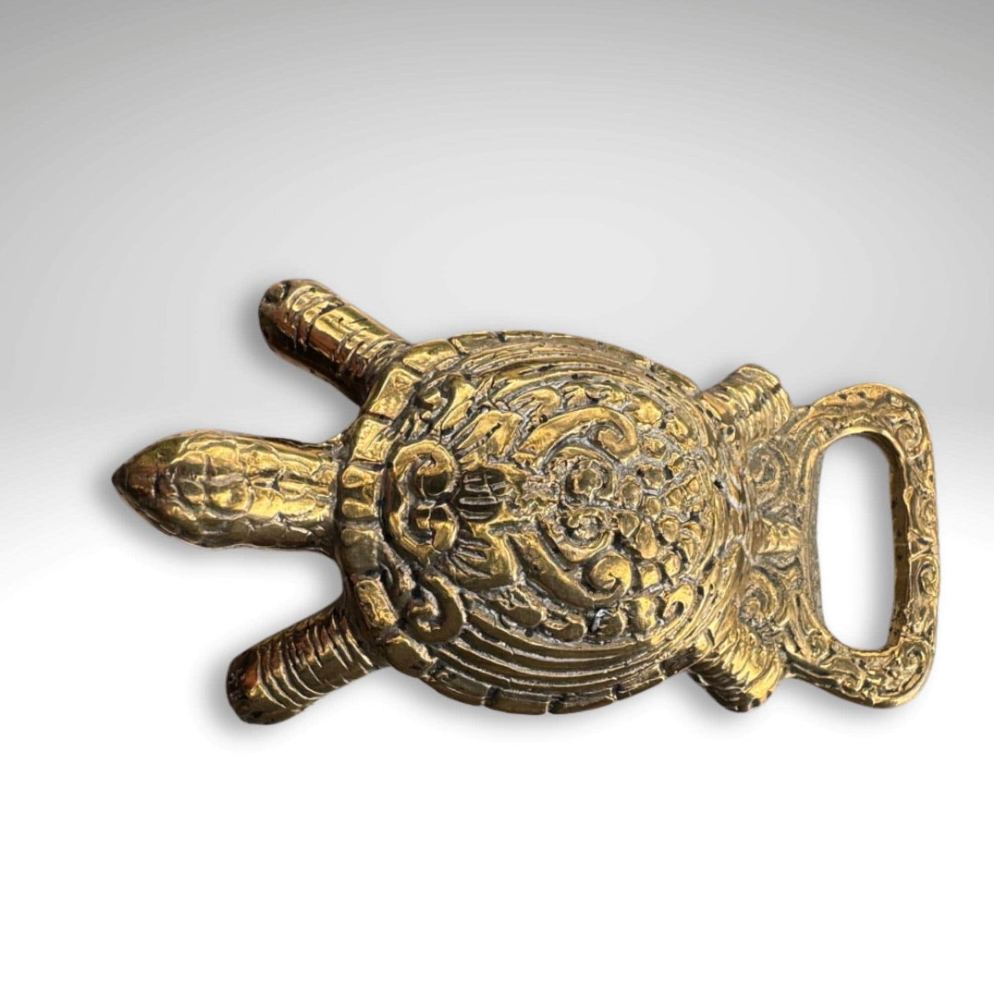 Solid Bronze Turtle Bottle Opener: Nautical Beach Barware