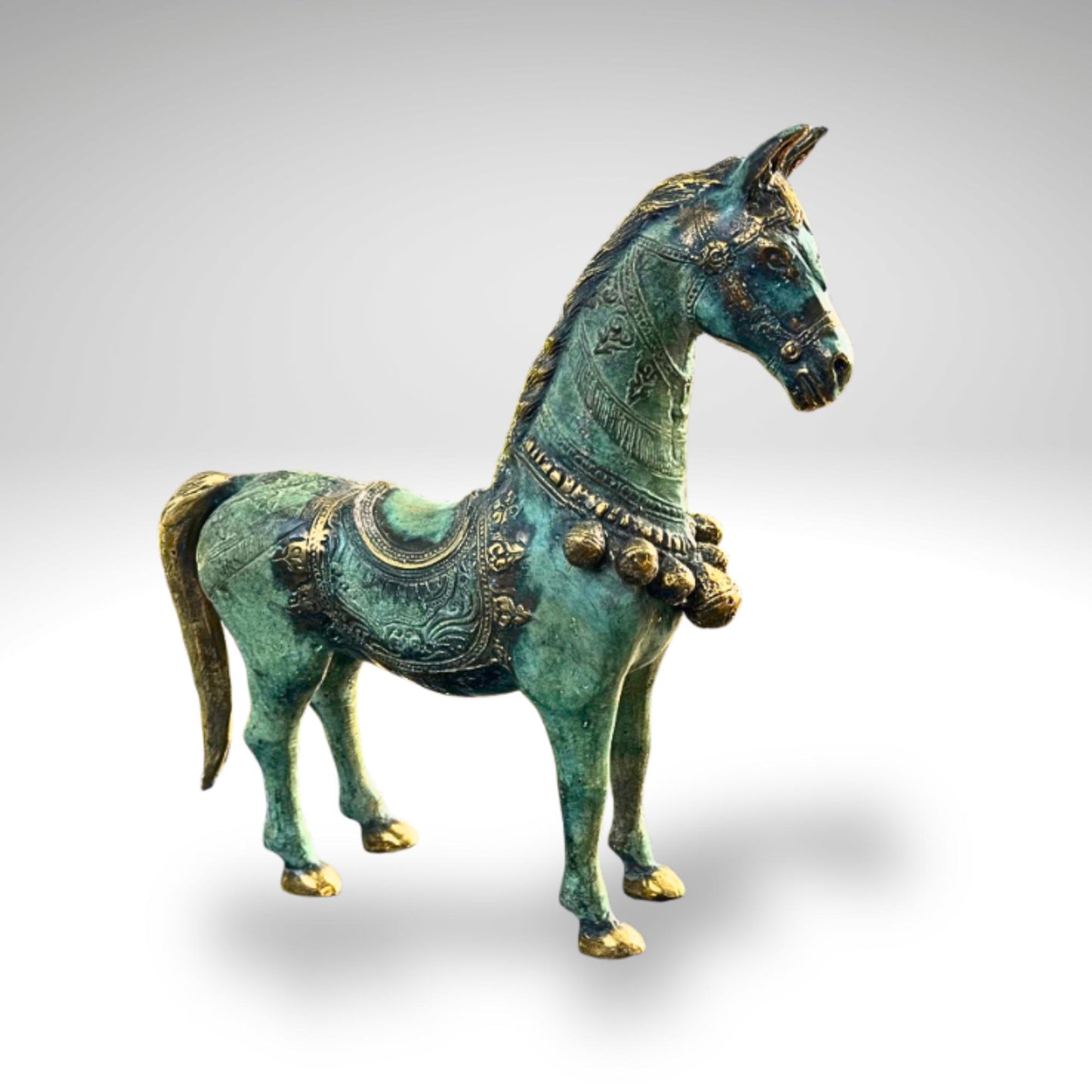 Horse Bronze Sculpture Statue Animal Lost Wax Cast Bronze Equestrian Decor