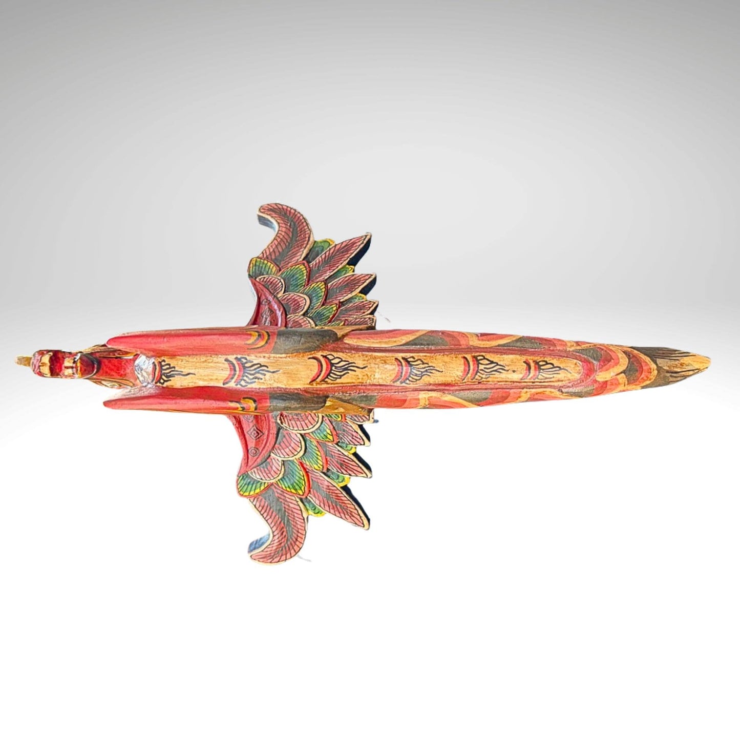Bali Winged Seahorse Spiritchaser Mobile,Hand Carved Wooden Indonesian Folk Art