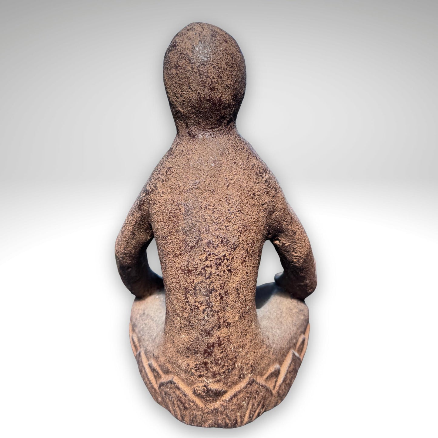 Gaia Goddess Garden Statue: Lava Stone Incense Smudge Dish - Bali Garden Art