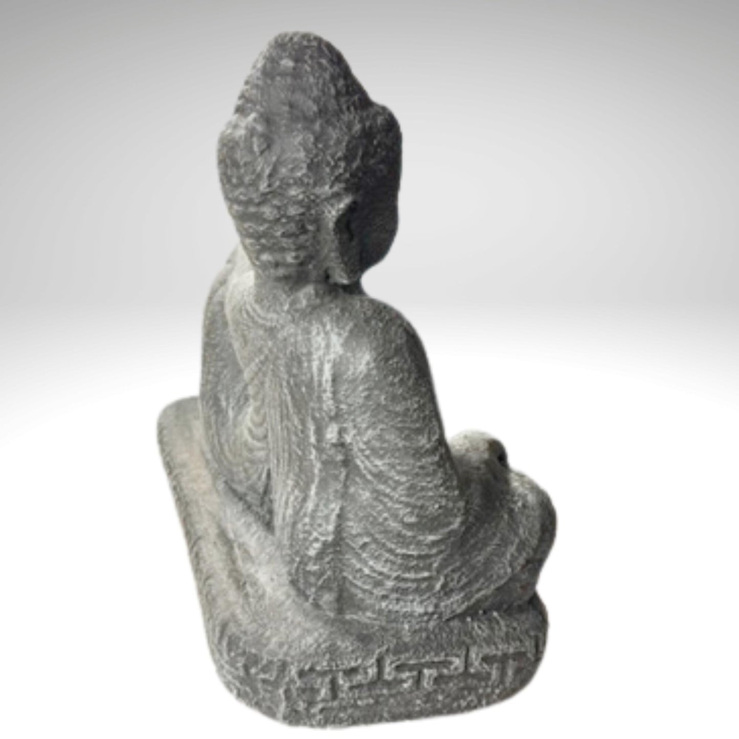 Reclining Nirvana Buddha Statue: Handcrafted Balinese Lava Stone Garden Decor