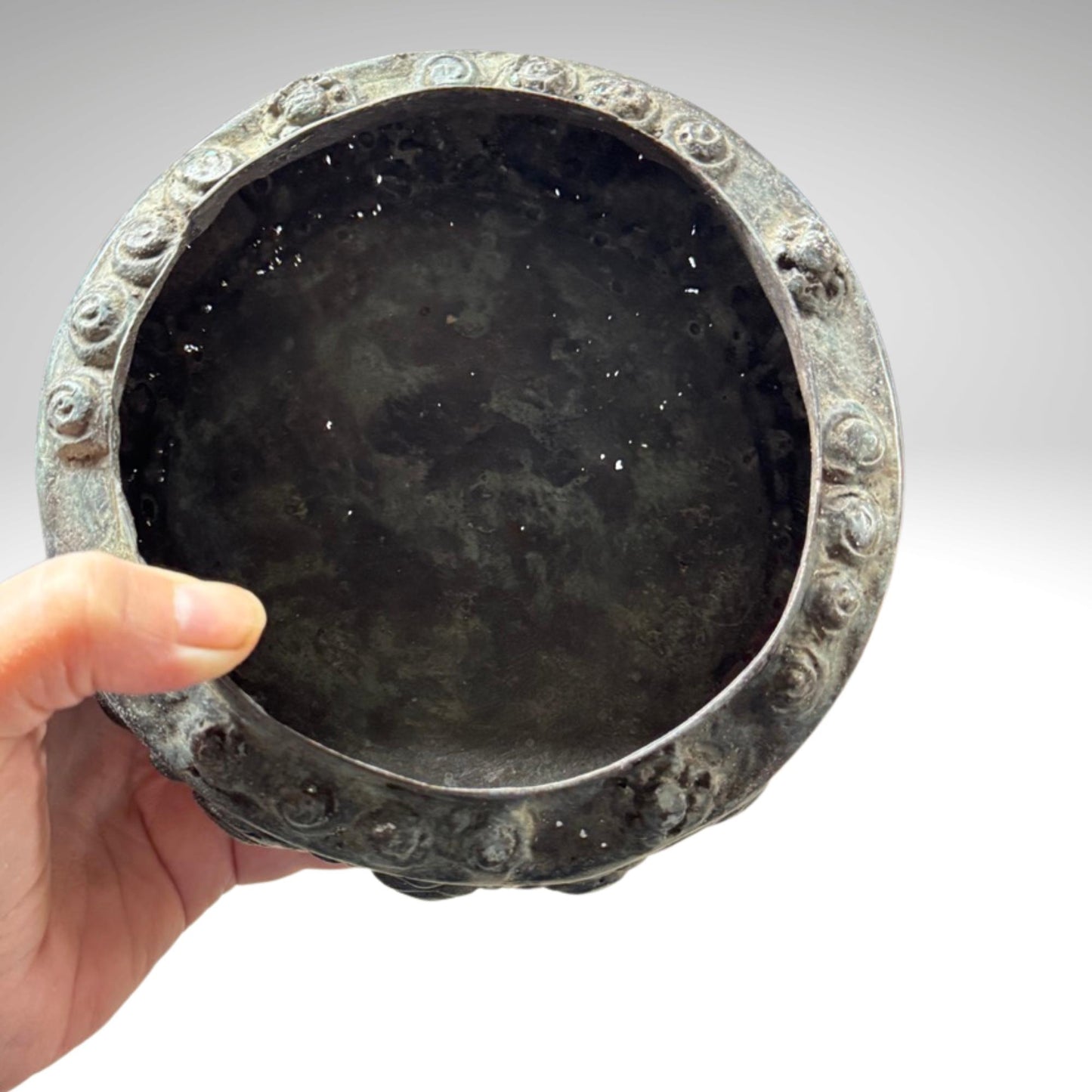 Vintage Bronze Censer World Turtle Kurma Incense Burner Verdigris Patina Bronze Indonesian Folk Art