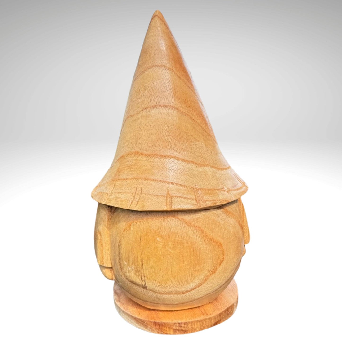 Garden Gnome Hand Carved Wood Bird house: Rustic Garden decor