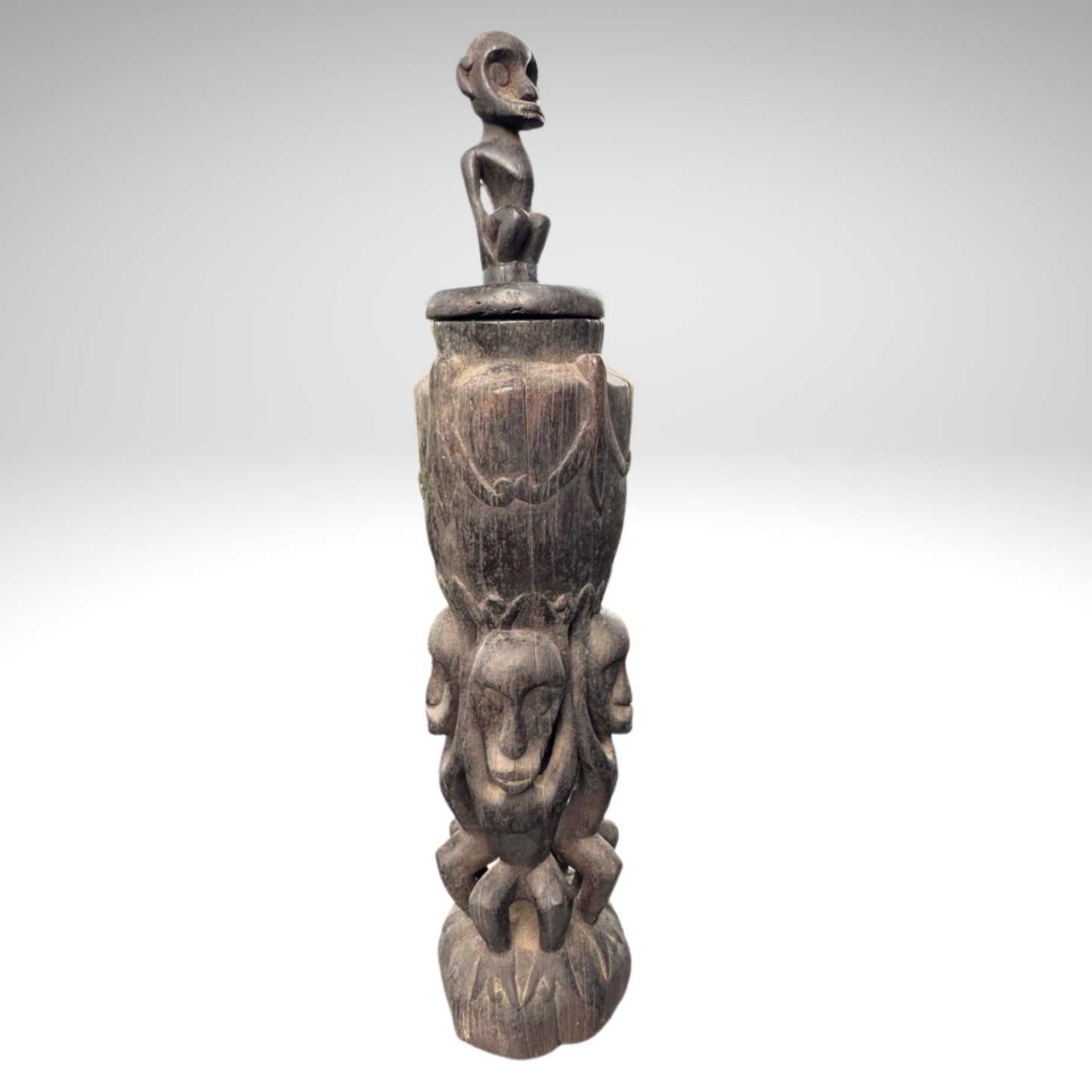 Indonesian Ancestor Carved Wood Fetish Statue, Human Figure, Tribal Art Carving, Timor Indonesia