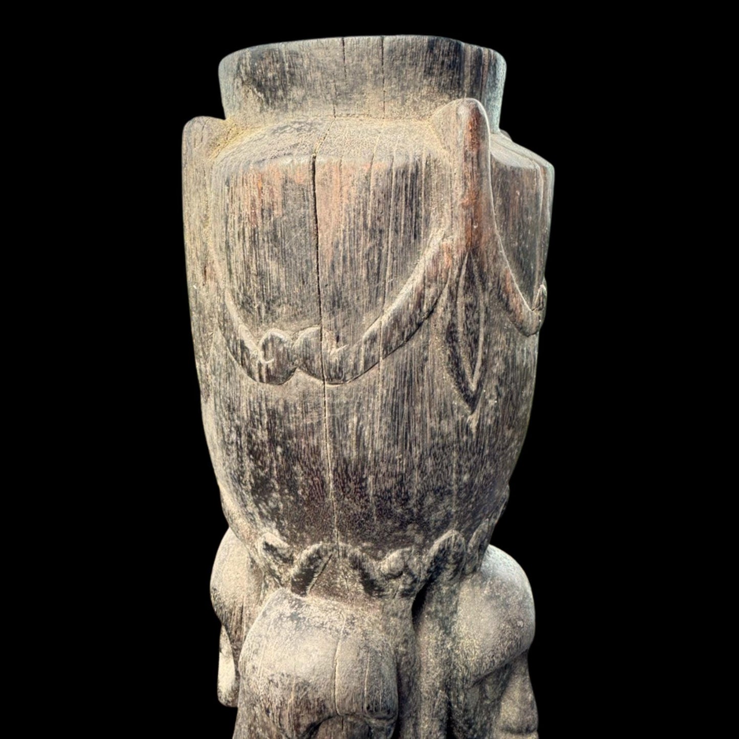 Indonesian Ancestor Carved Wood Fetish Statue, Human Figure, Tribal Art Carving, Timor Indonesia