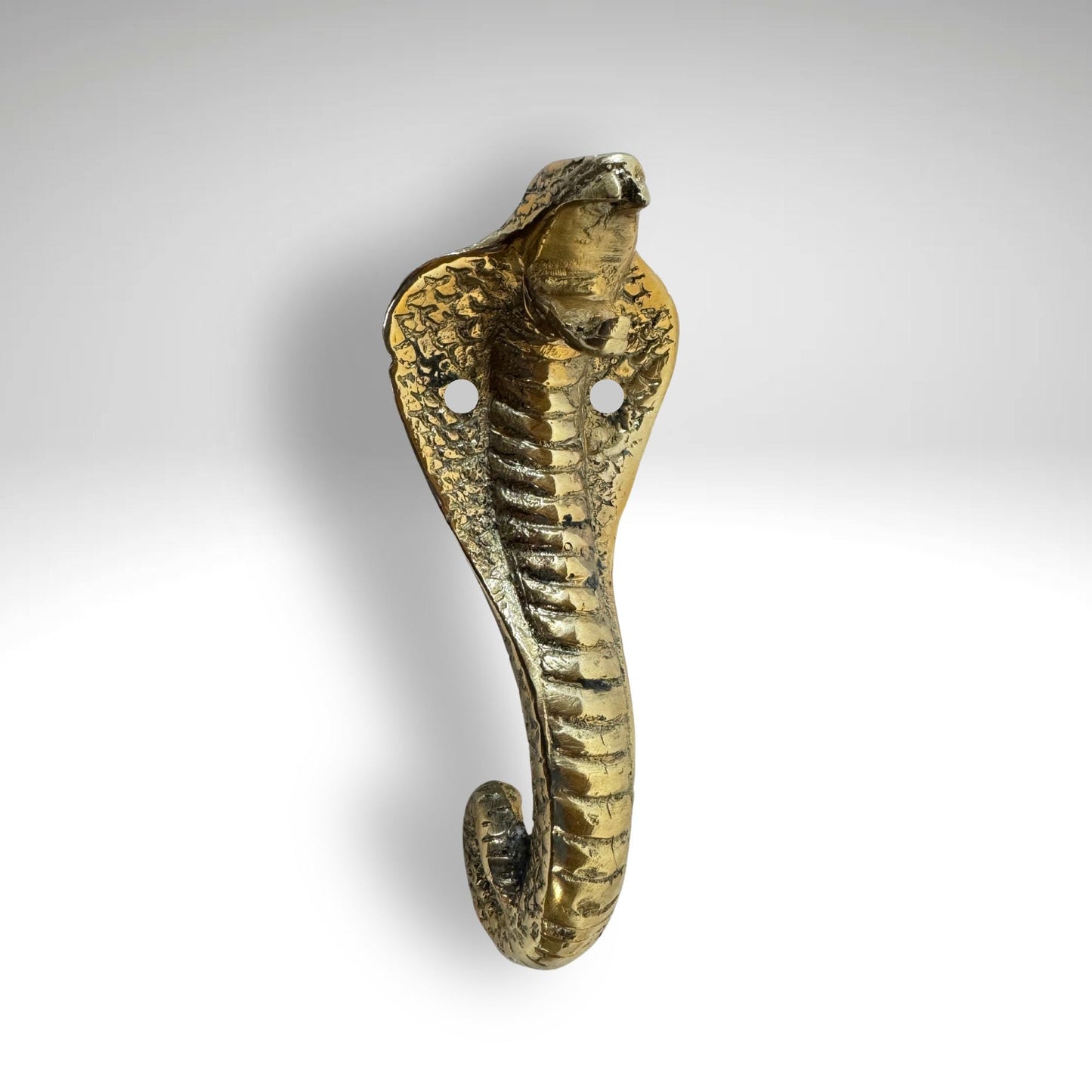 Bronze Cobra Knob: Snake Cabinet Pull Solid Metal Handle lost wax cast