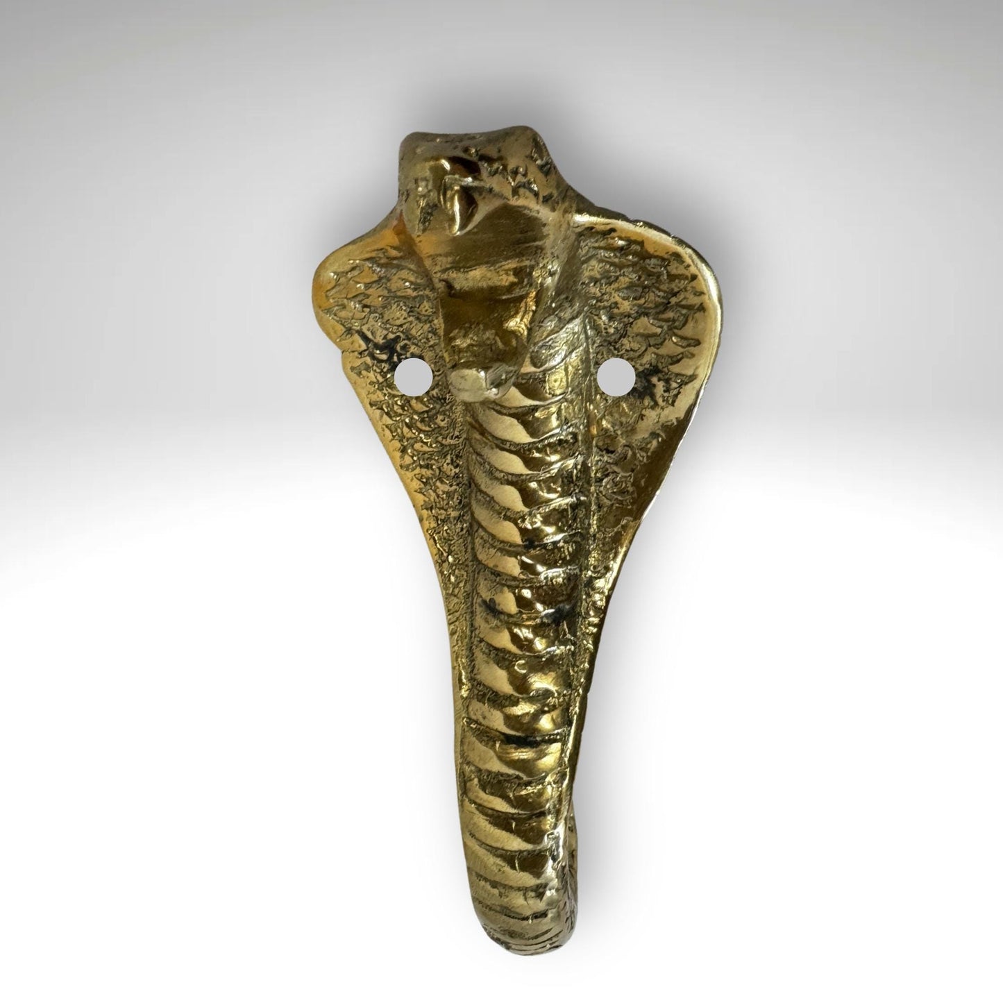 Bronze Cobra Knob: Snake Cabinet Pull Solid Metal Handle lost wax cast
