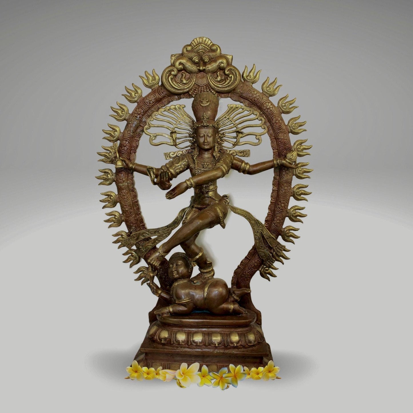 Shiva Nataraja Bronze Sculpture, Handmade Lost Wax Cast Statue, Balinese Hindu Art (3 ft)
