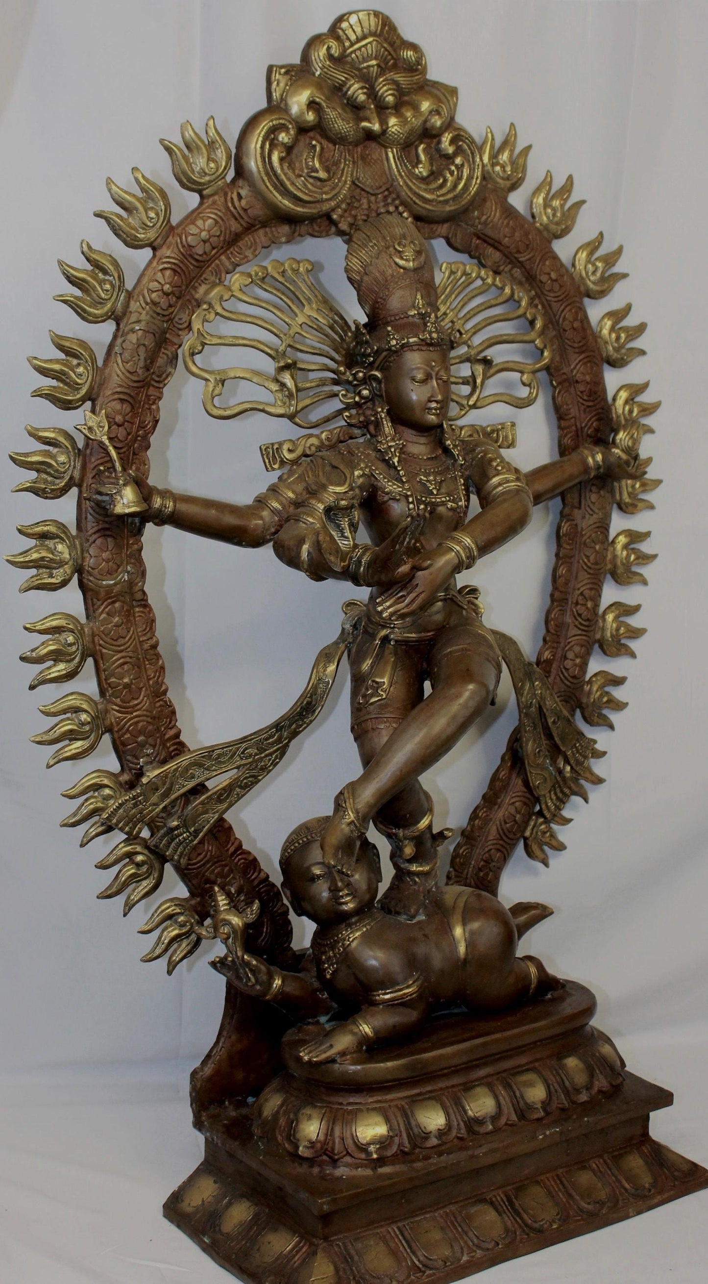 Shiva Nataraja Bronze Sculpture, Handmade Lost Wax Cast Statue, Balinese Hindu Art (3 ft)