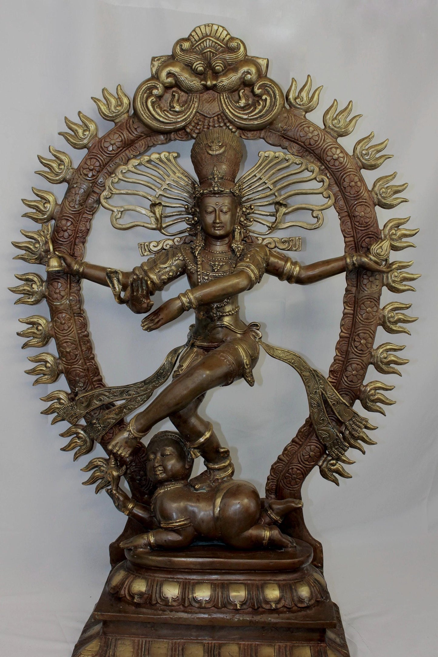 Shiva Nataraja Bronze Sculpture, Handmade Lost Wax Cast Statue, Balinese Hindu Art (3 ft)