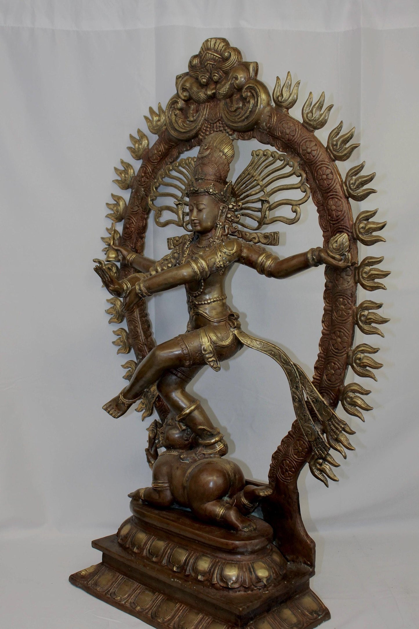 Shiva Nataraja Bronze Sculpture, Handmade Lost Wax Cast Statue, Balinese Hindu Art (3 ft)