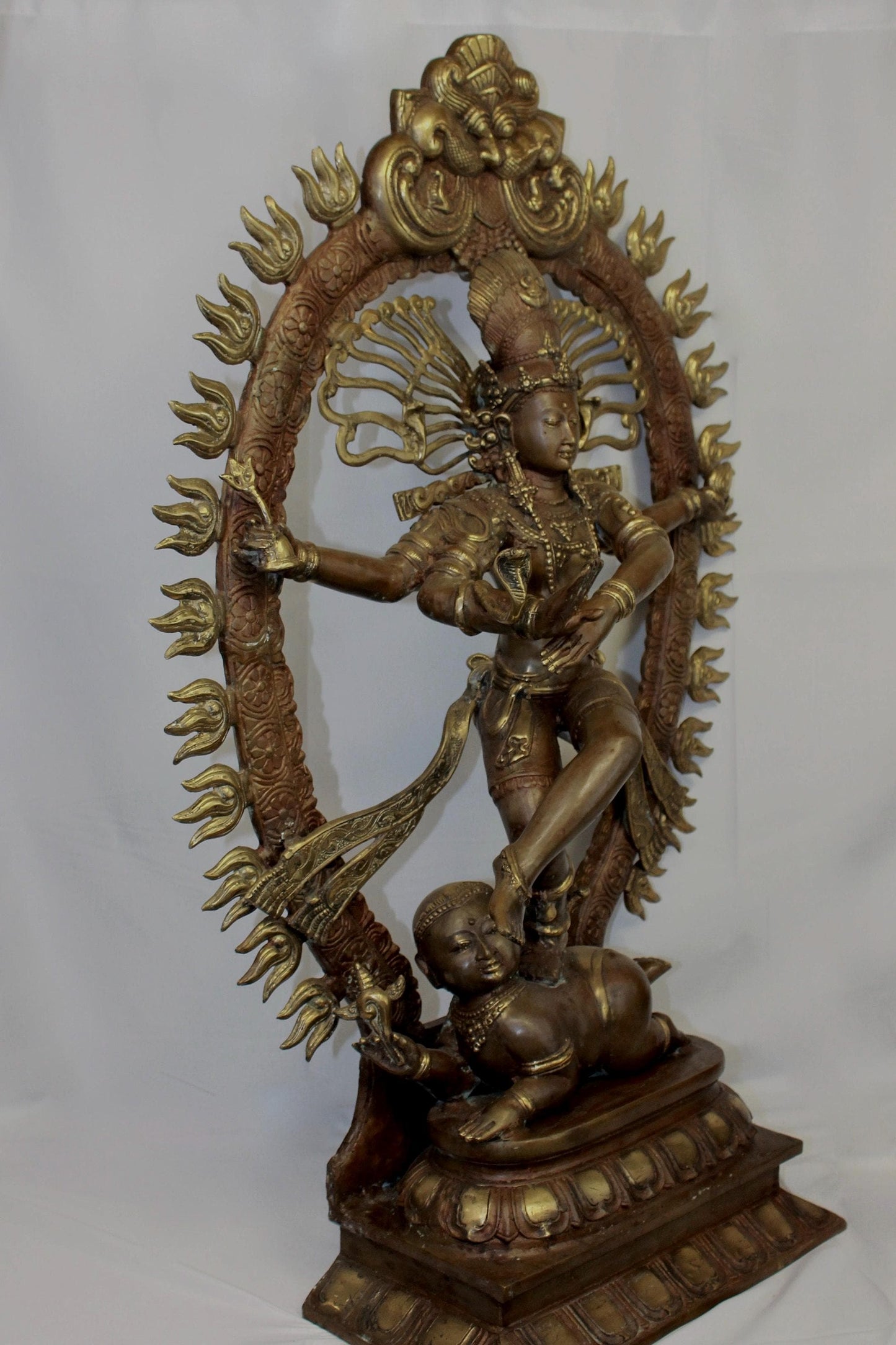 Shiva Nataraja Bronze Sculpture, Handmade Lost Wax Cast Statue, Balinese Hindu Art (3 ft)