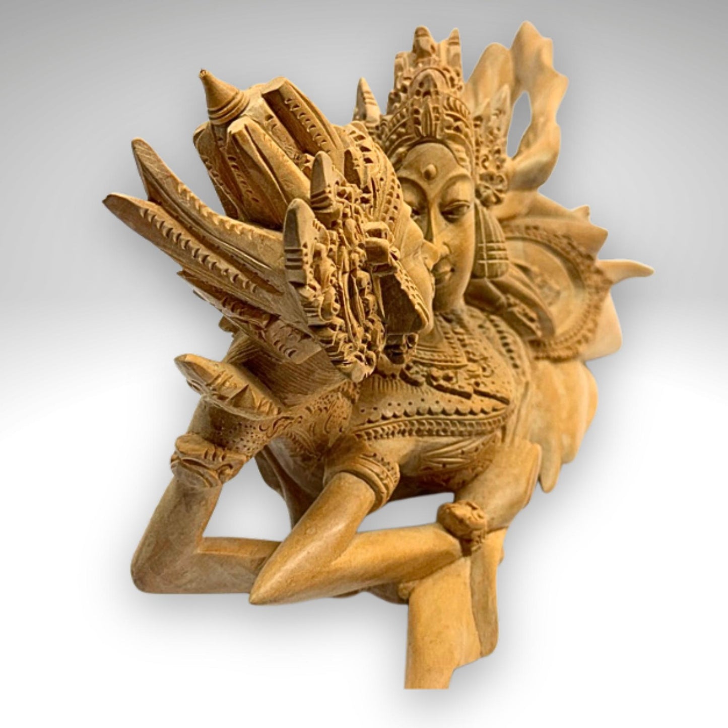 Balinese Rama Sita Lovers Hand Carved Wood Sculpture Bali Art