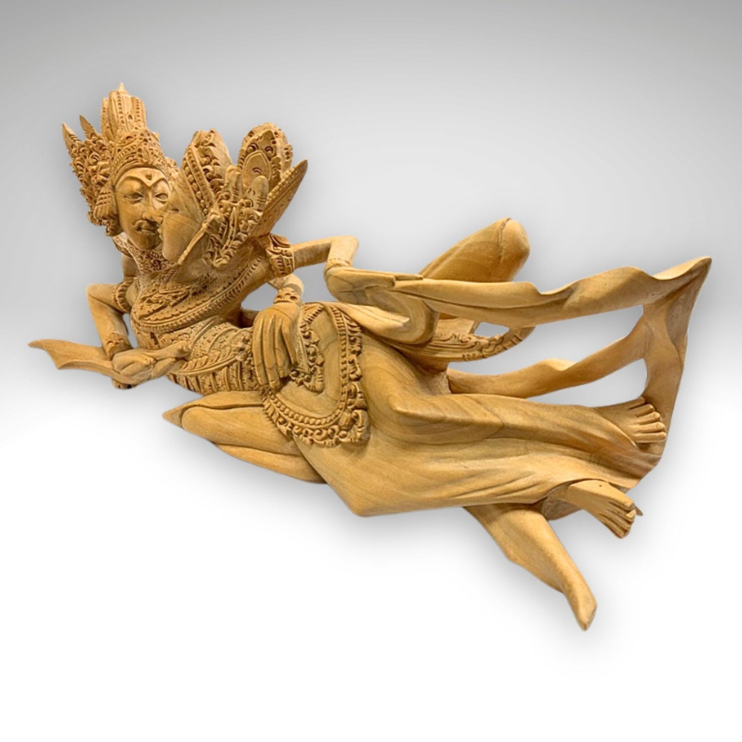 Balinese Rama Sita Lovers Hand Carved Wood Sculpture Bali Art