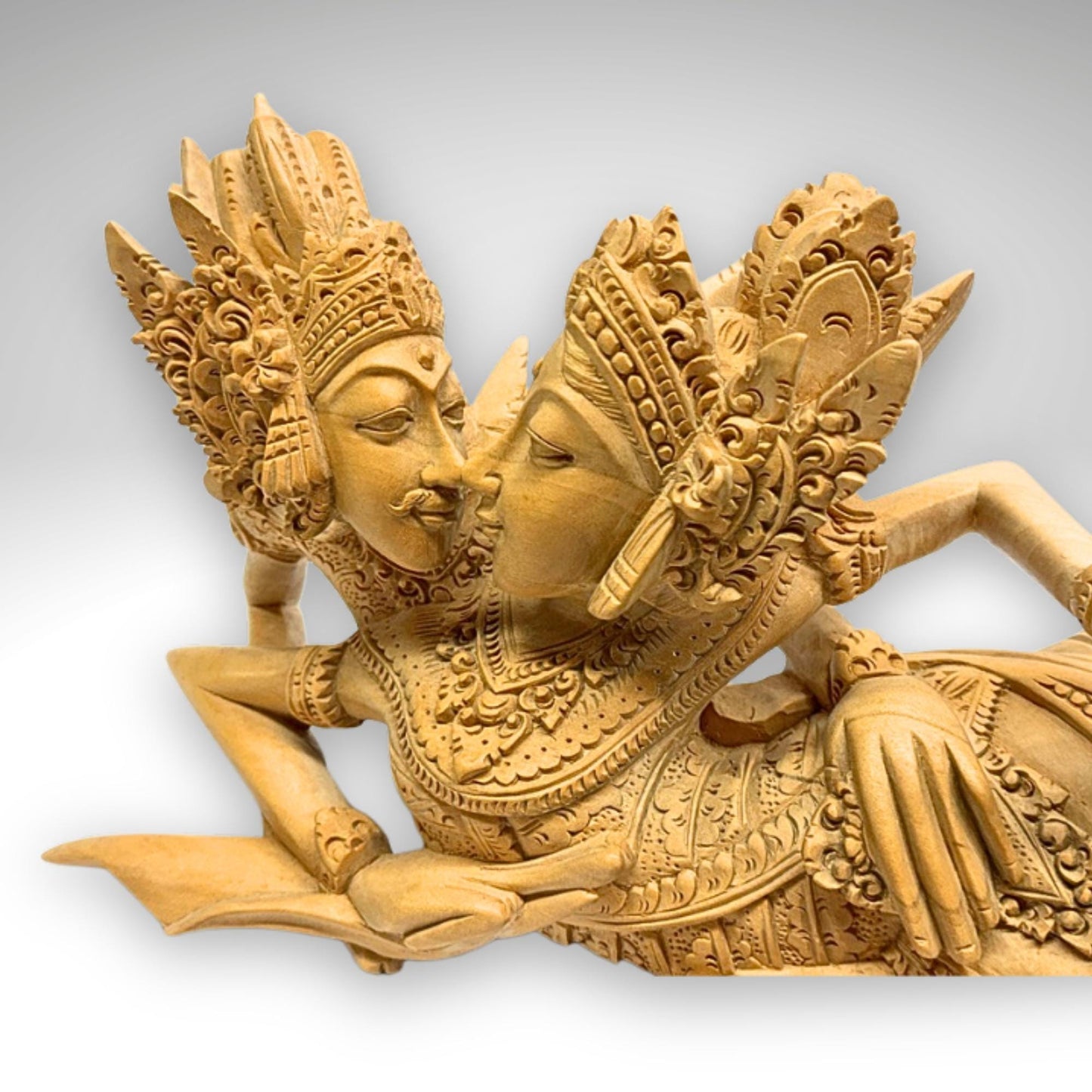 Balinese Rama Sita Lovers Hand Carved Wood Sculpture Bali Art