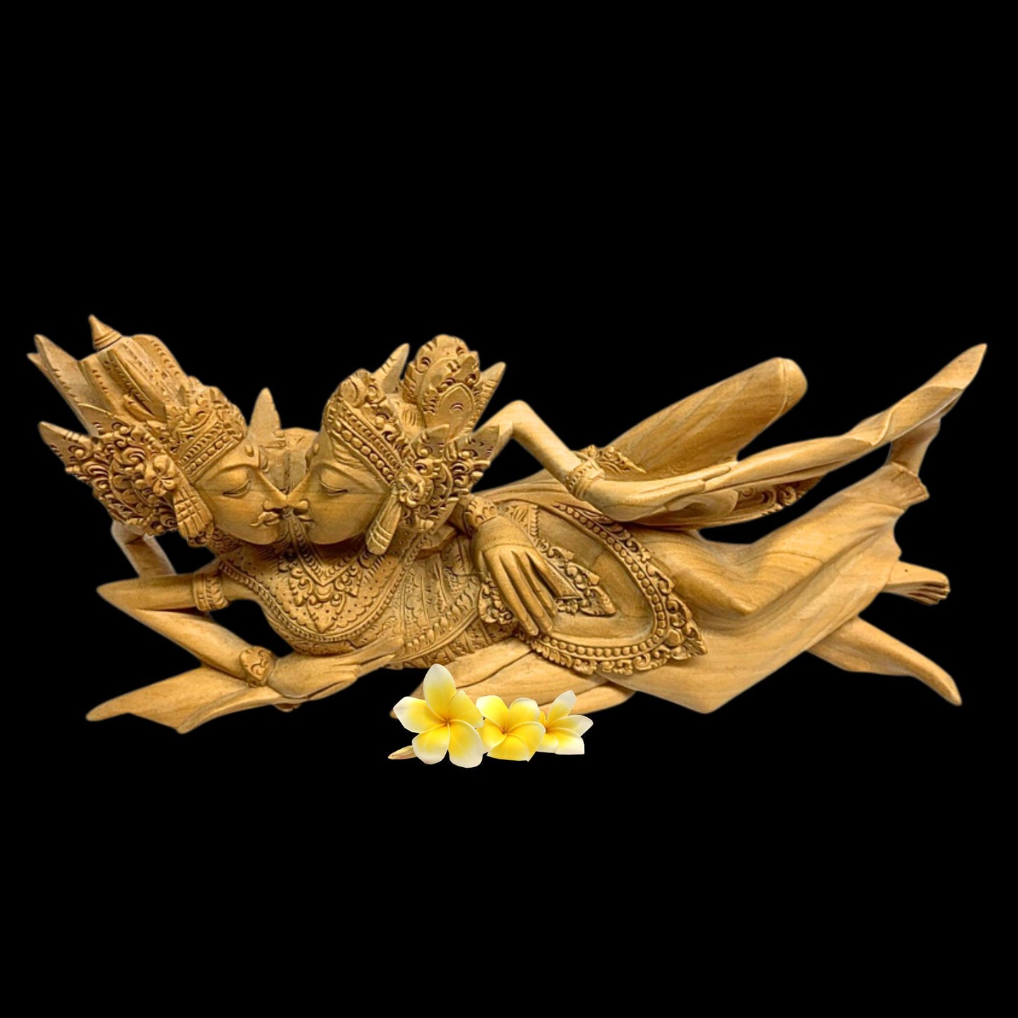 Balinese Rama Sita Lovers Hand Carved Wood Sculpture Bali Art