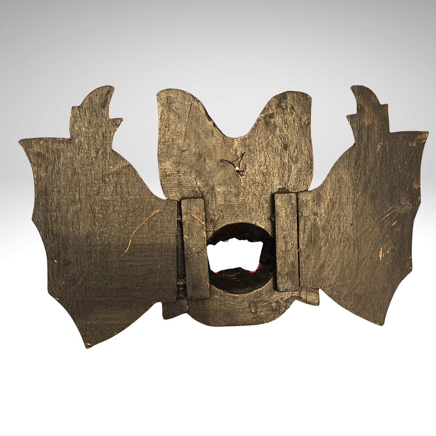 Balinese Winged Bat Mask Hand-Carved Bali Folk Art Wood Carving | Gothic Wall Decor