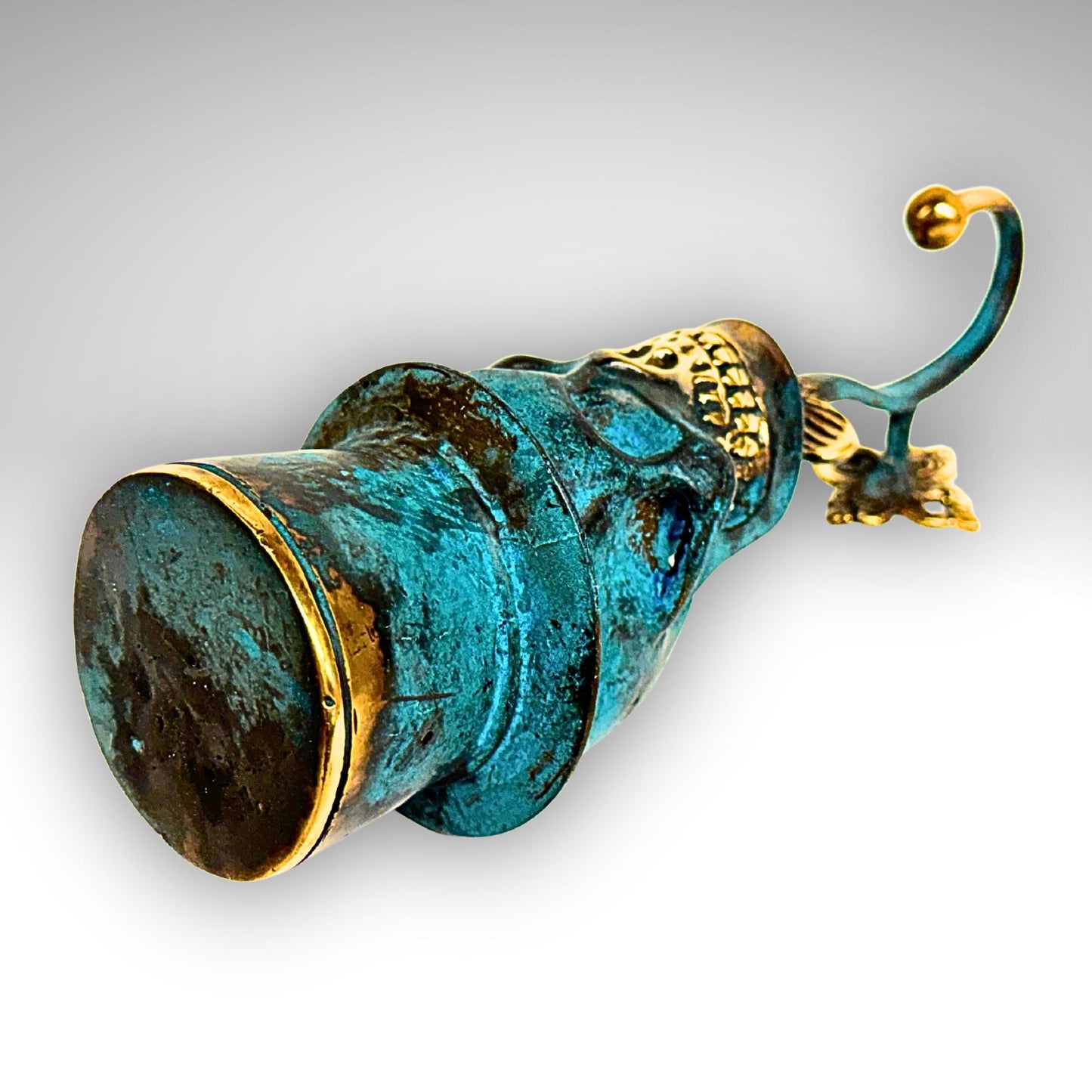 Top Hat Skull Wall Hook: Lost Wax Cast Bronze Coat Hook, Gothic Home Decor