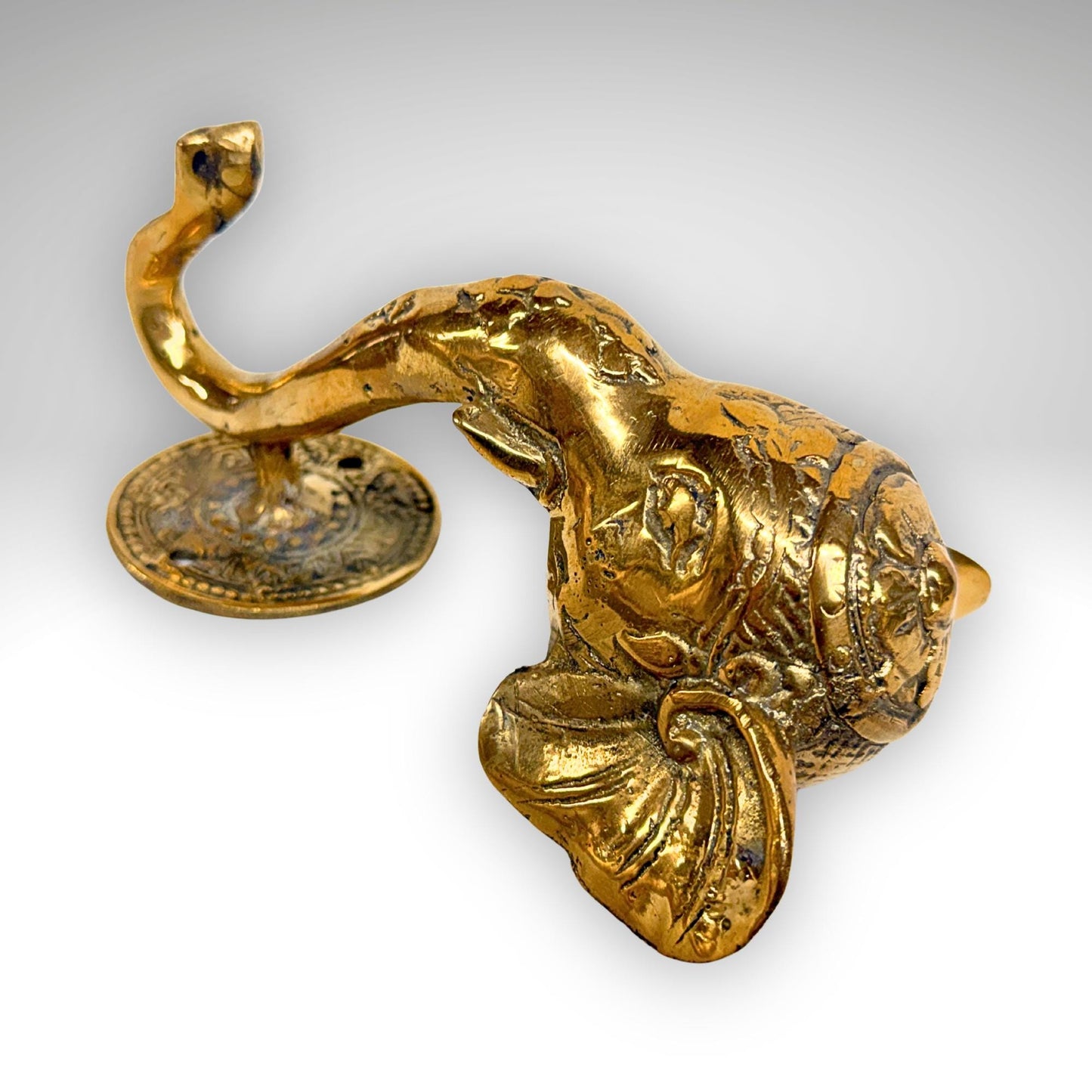 Bronze Ganesha Elephant Wall Hook: Decorative Coat Hook, Balinese Art,
