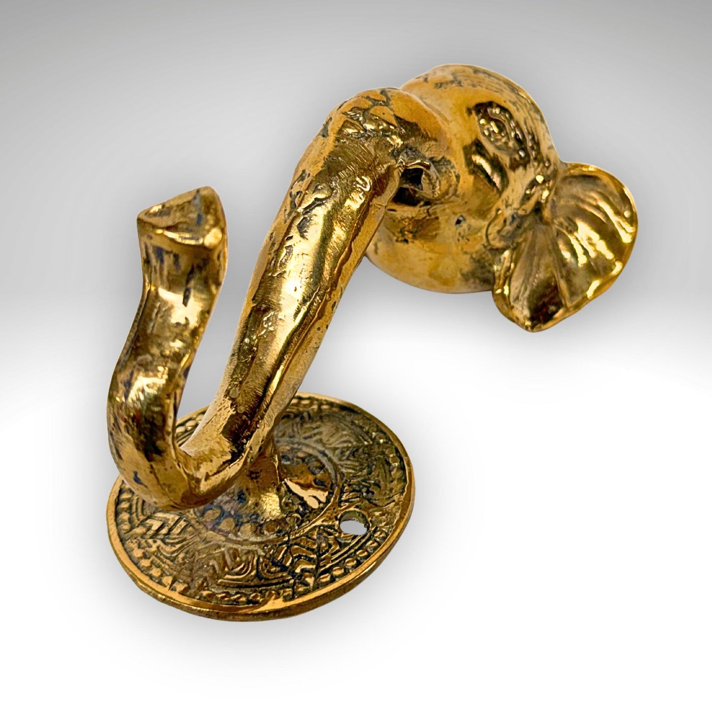Bronze Ganesha Elephant Wall Hook: Decorative Coat Hook, Balinese Art,