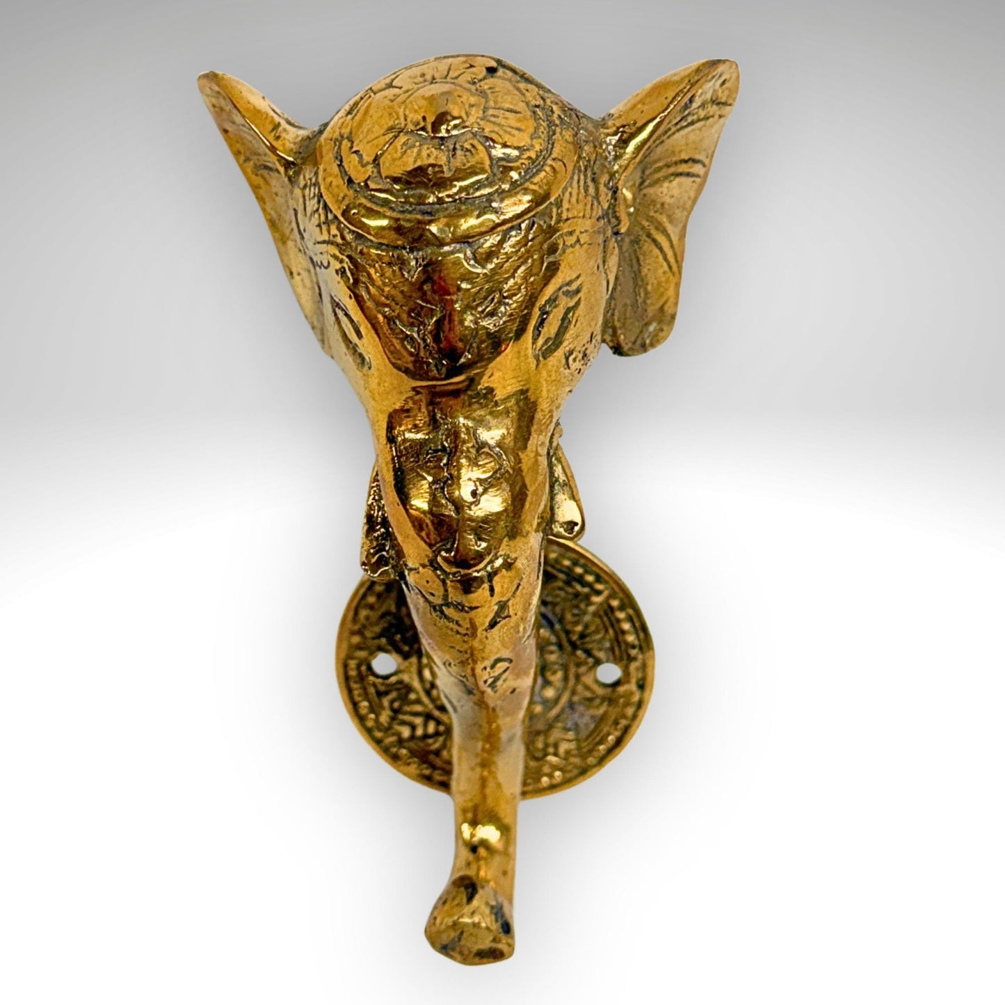 Bronze Ganesha Elephant Wall Hook: Decorative Coat Hook, Balinese Art,