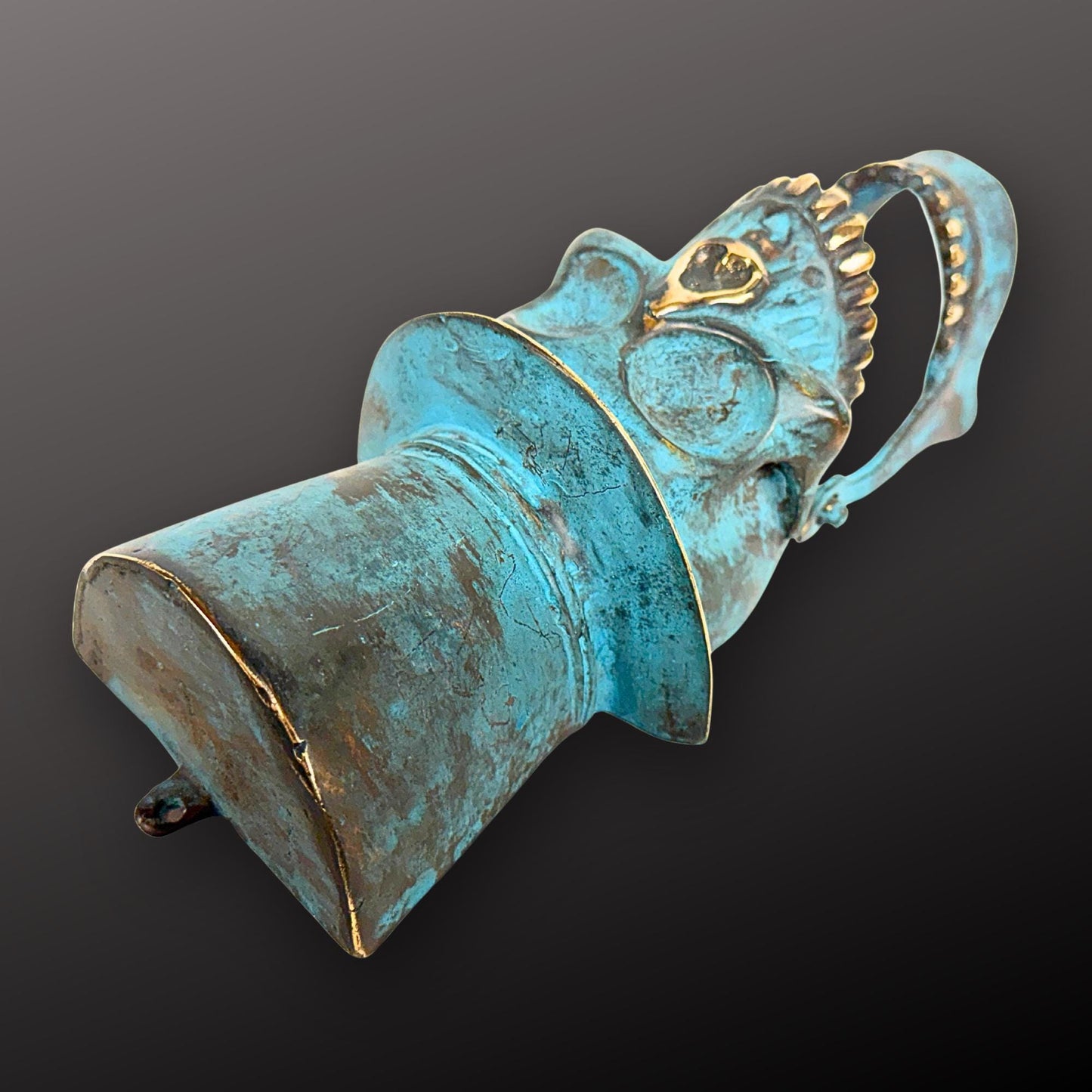 Top Hat Skull Door Knocker: Lost Wax Cast Bronze, Gothic Home Decor