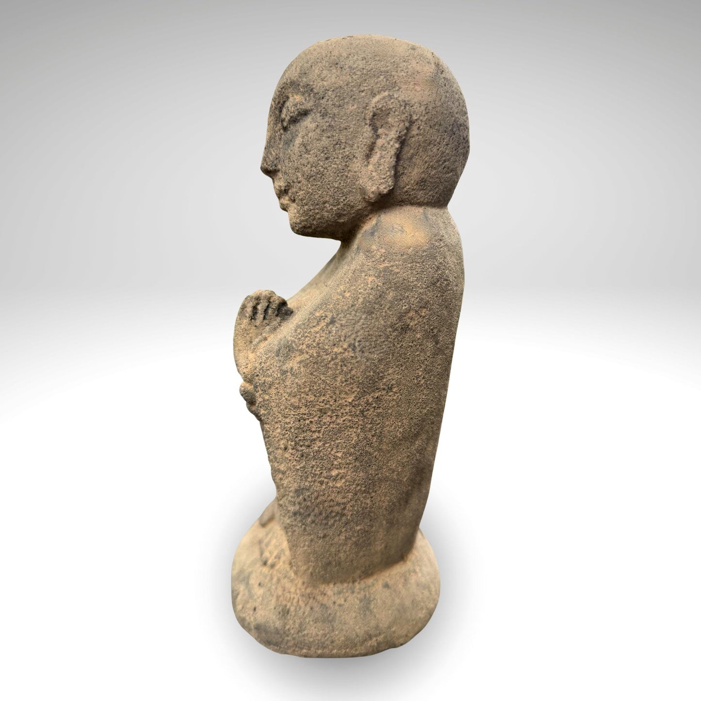 Praying Jizo Buddha Garden Statue, Protector of Children Mothers Travelers
