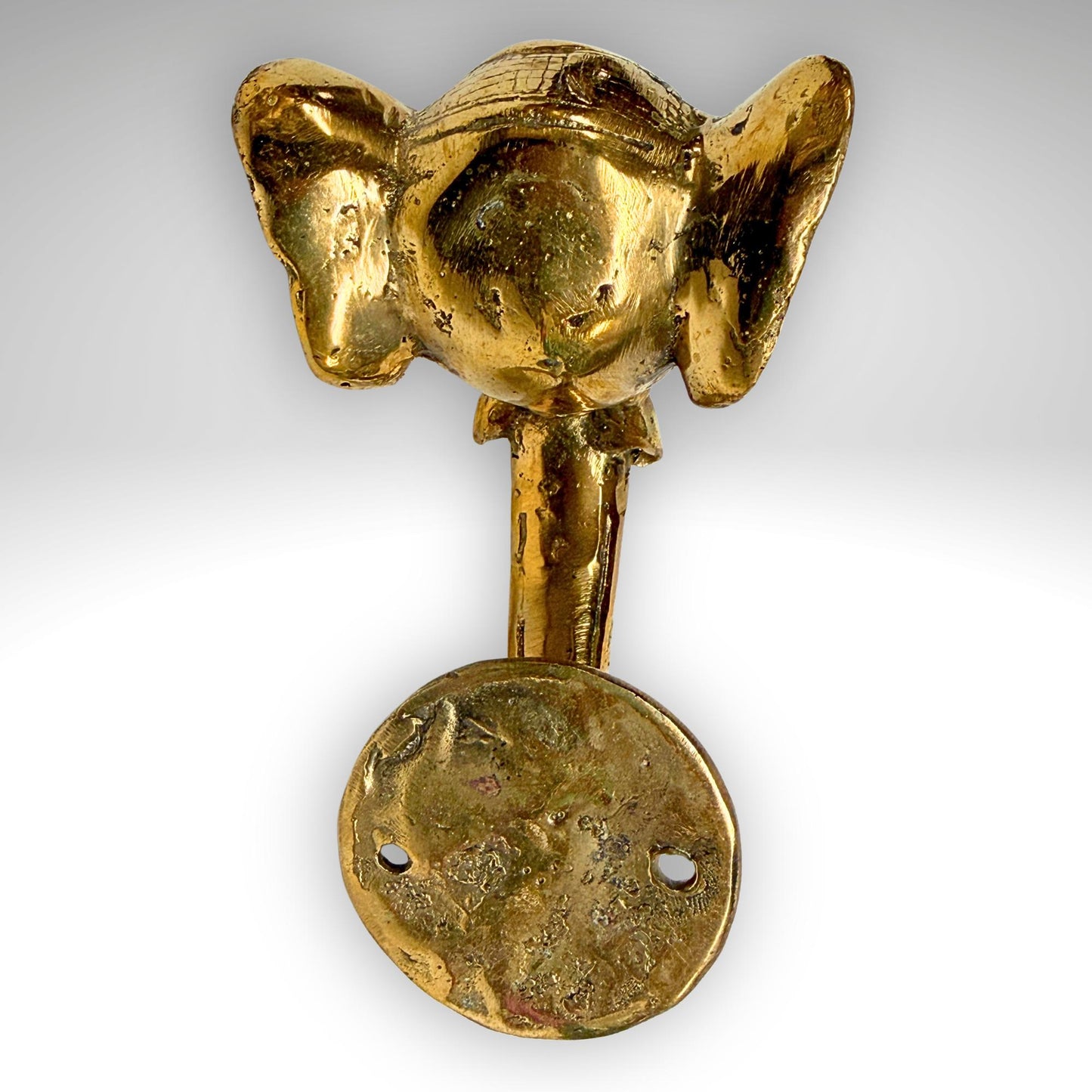 Bronze Ganesha Elephant Wall Hook: Decorative Coat Hook, Balinese Art,