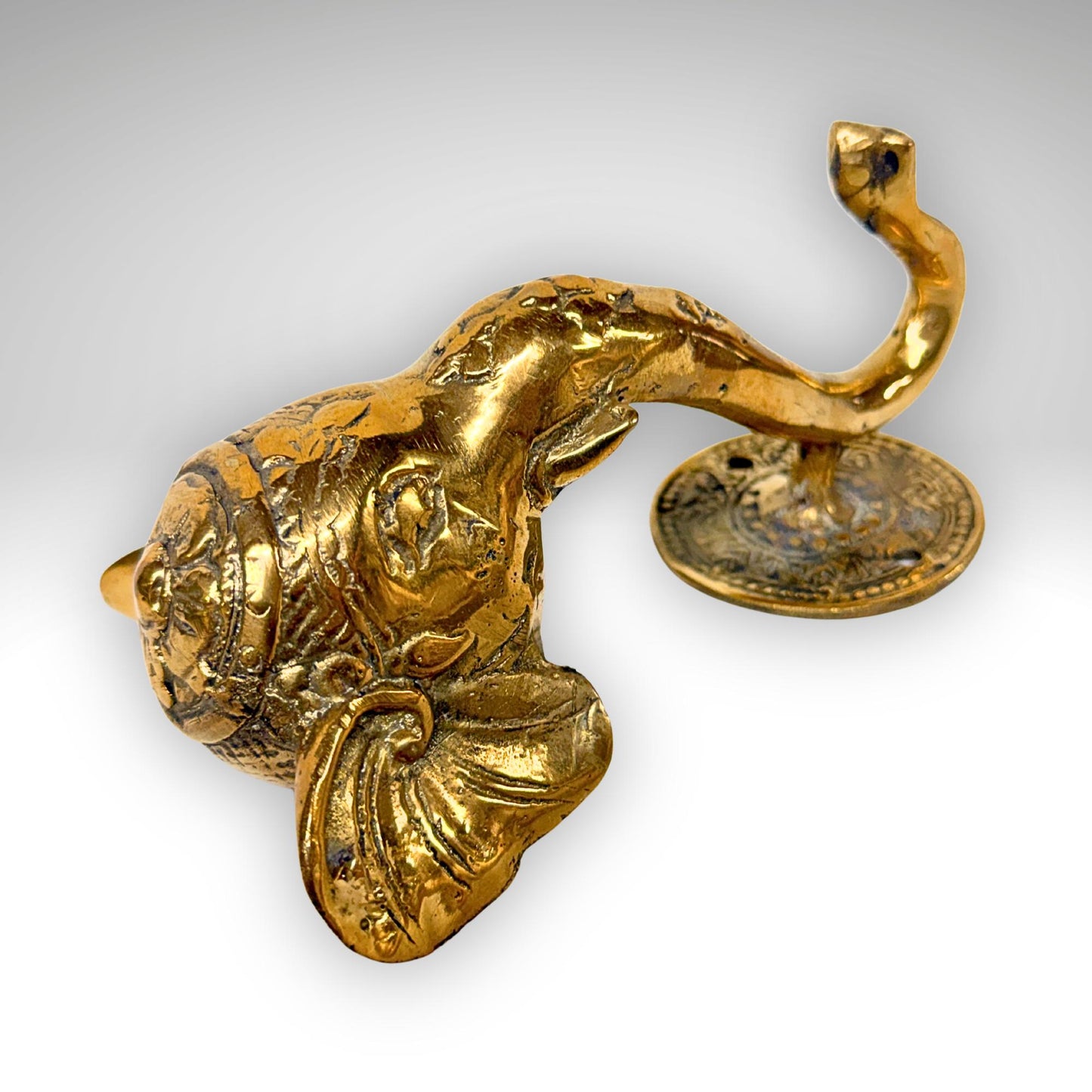 Bronze Ganesha Elephant Wall Hook: Decorative Coat Hook, Balinese Art,