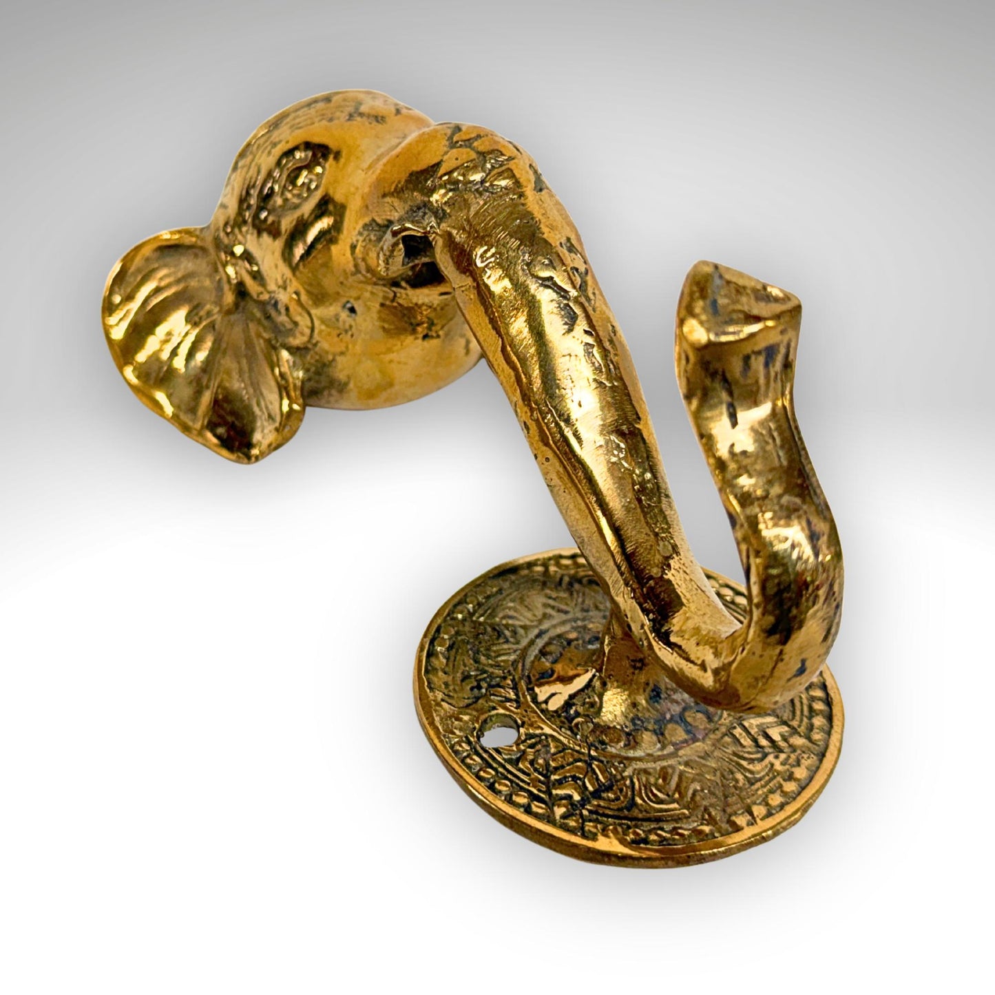 Bronze Ganesha Elephant Wall Hook: Decorative Coat Hook, Balinese Art,