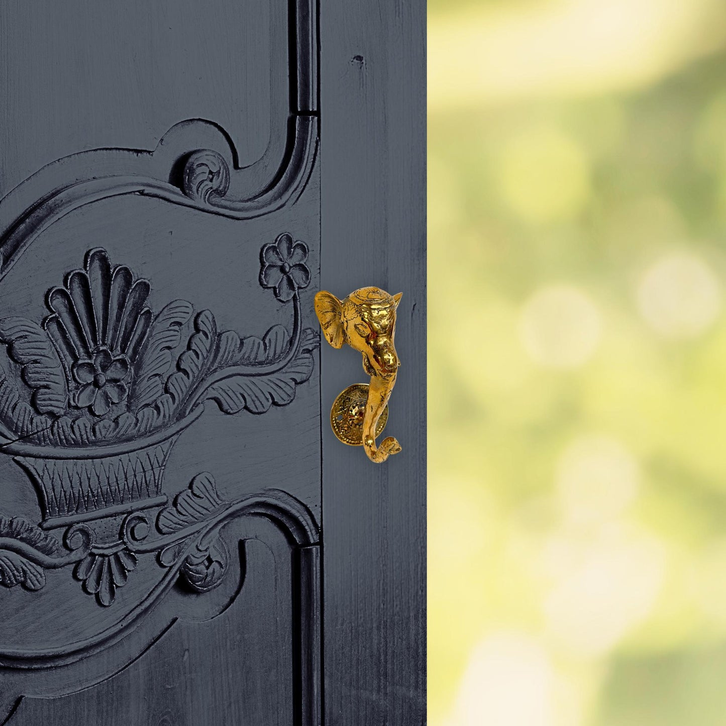 Bronze Ganesha Elephant Wall Hook: Decorative Coat Hook, Balinese Art,