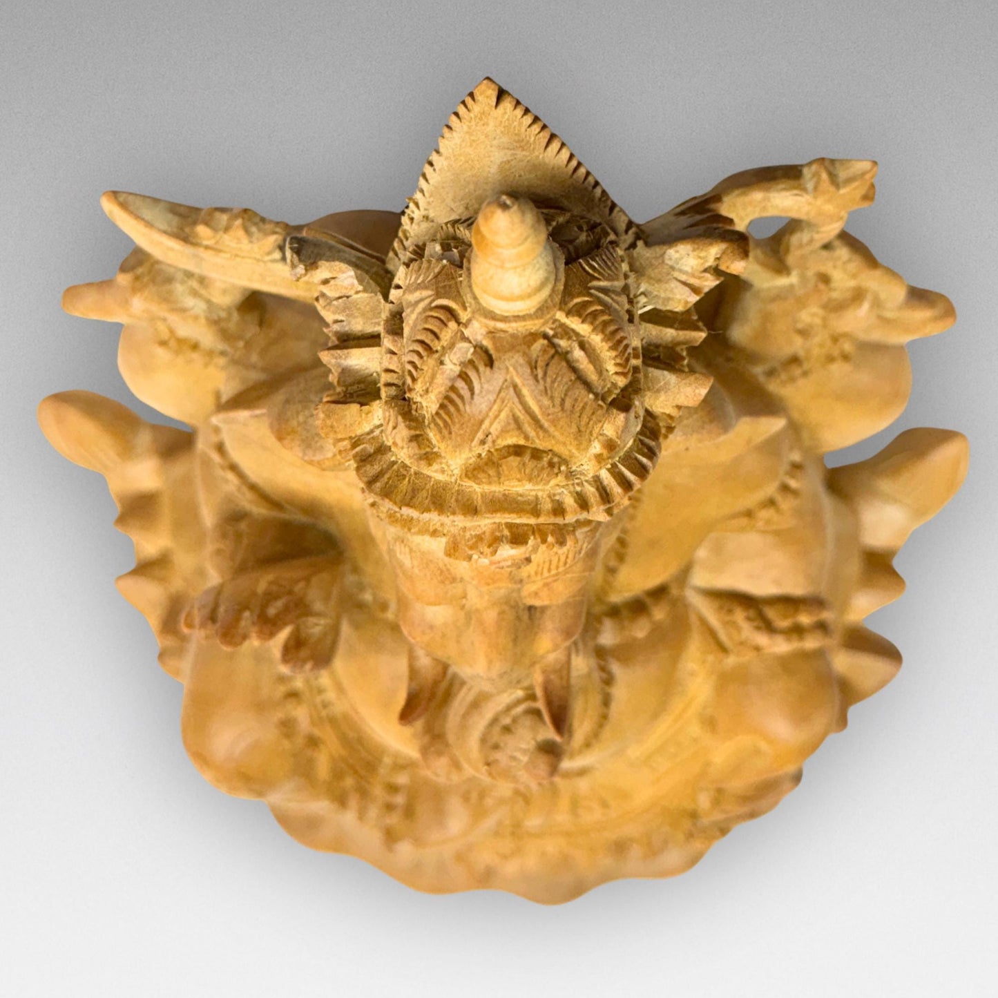Hand Carved Wood Ganapati Ganesha Statue: Remover of Obstacles, Balinese Hindu Art