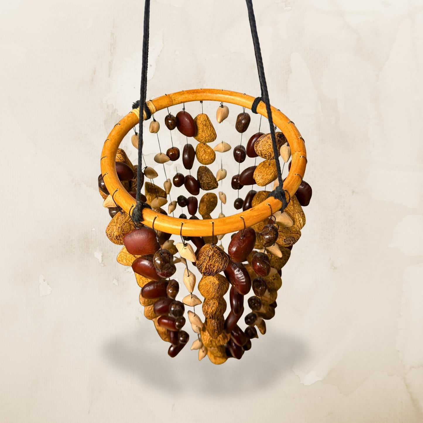 Pangi Nut Natural Seed Wind Chime,  Bendo Fruit Rattle - Sound Healing BellS