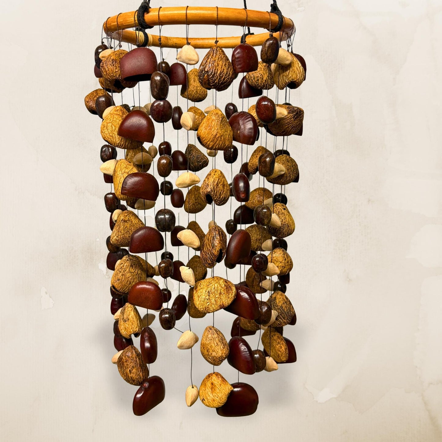 Pangi Nut Natural Seed Wind Chime,  Bendo Fruit Rattle - Sound Healing BellS