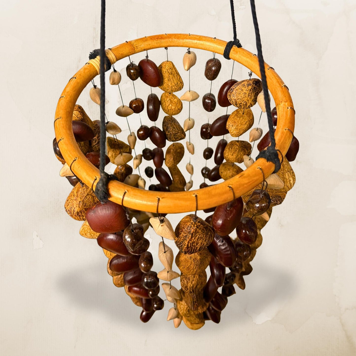 Pangi Nut Natural Seed Wind Chime,  Bendo Fruit Rattle - Sound Healing BellS
