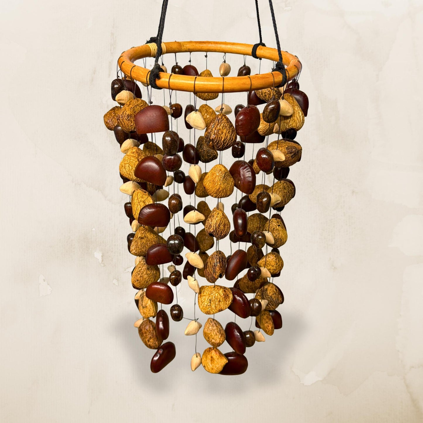 Pangi Nut Natural Seed Wind Chime,  Bendo Fruit Rattle - Sound Healing BellS