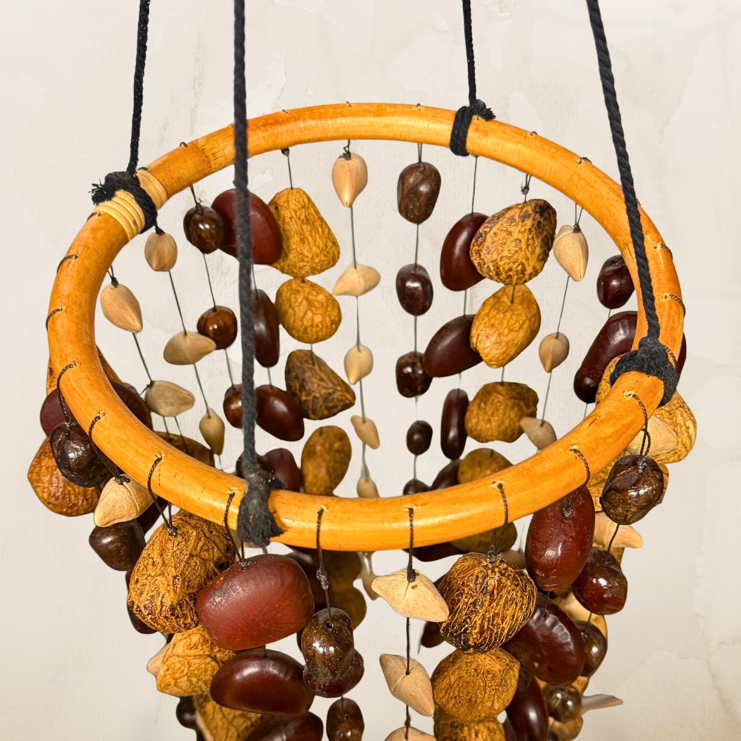 Pangi Nut Natural Seed Wind Chime,  Bendo Fruit Rattle - Sound Healing BellS