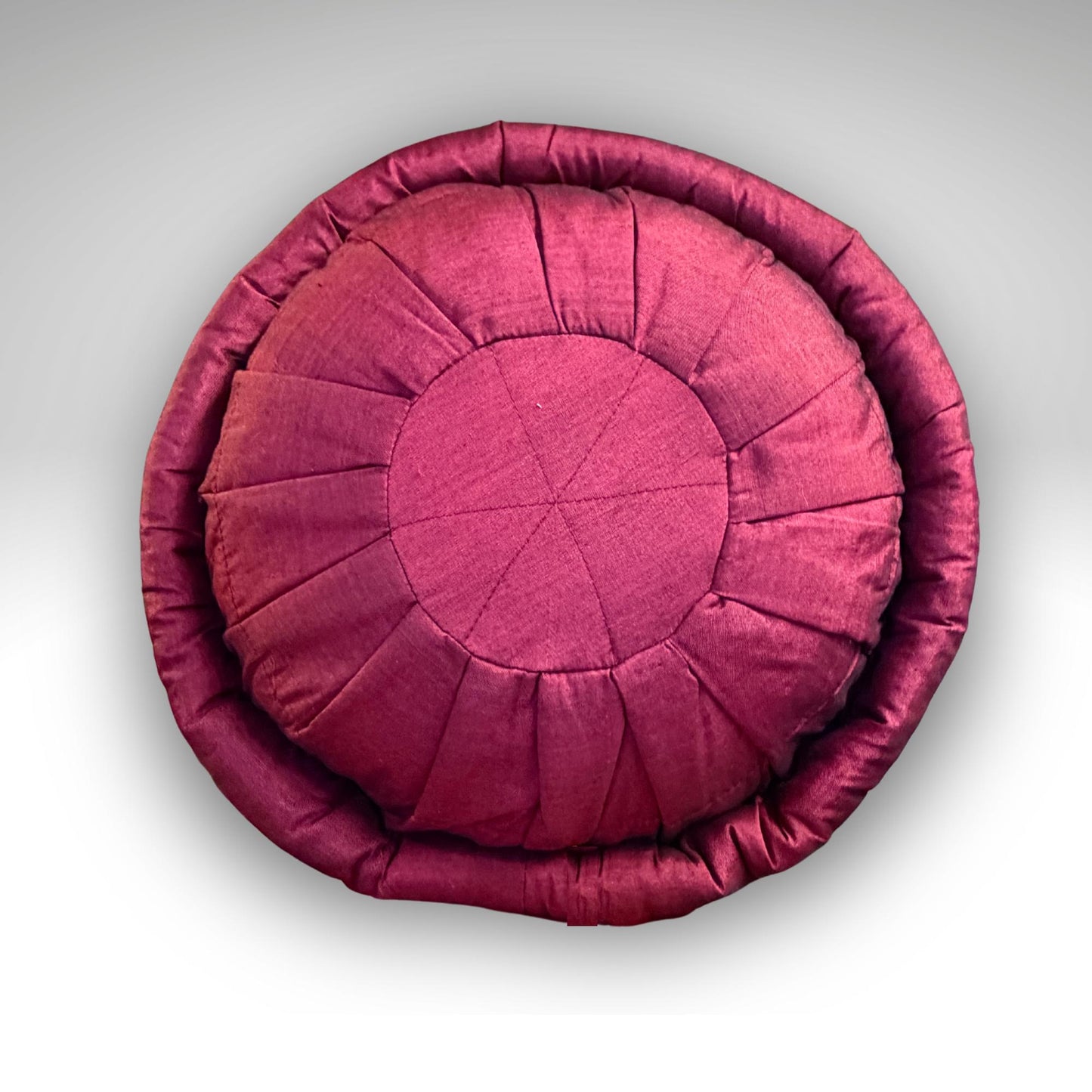 Handwoven Sari Throw Pillow: Organic Kapok Filled Floor Cushion
