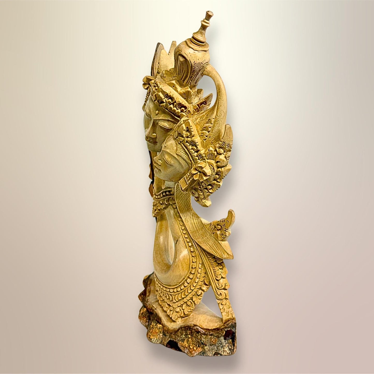 Balinese Rama Sita Lovers Statue Hand Carved Wood carving Sculpture Bali Art