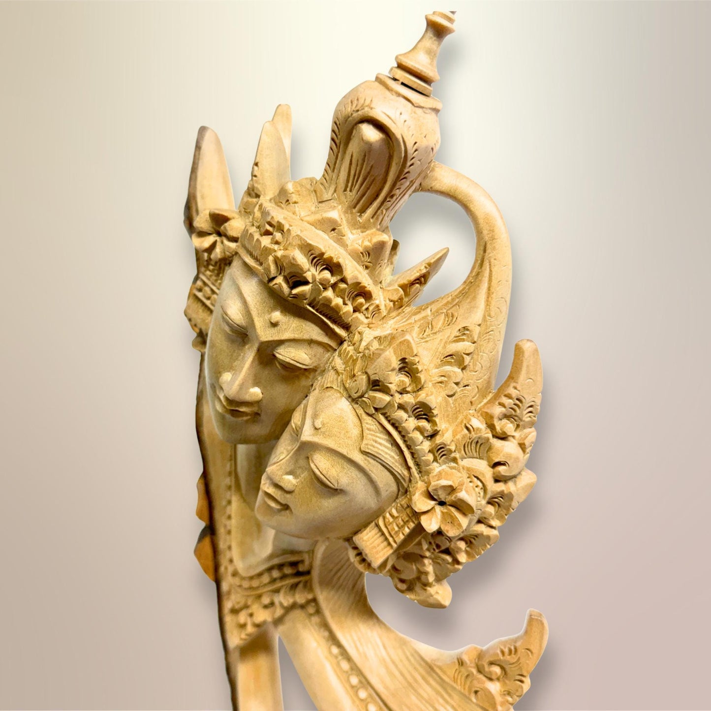Balinese Rama Sita Lovers Statue Hand Carved Wood carving Sculpture Bali Art
