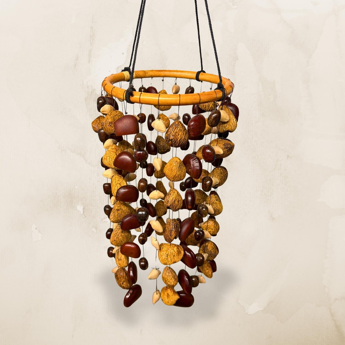 Pangi Nut Natural Seed Wind Chime,  Bendo Fruit Rattle - Sound Healing BellS