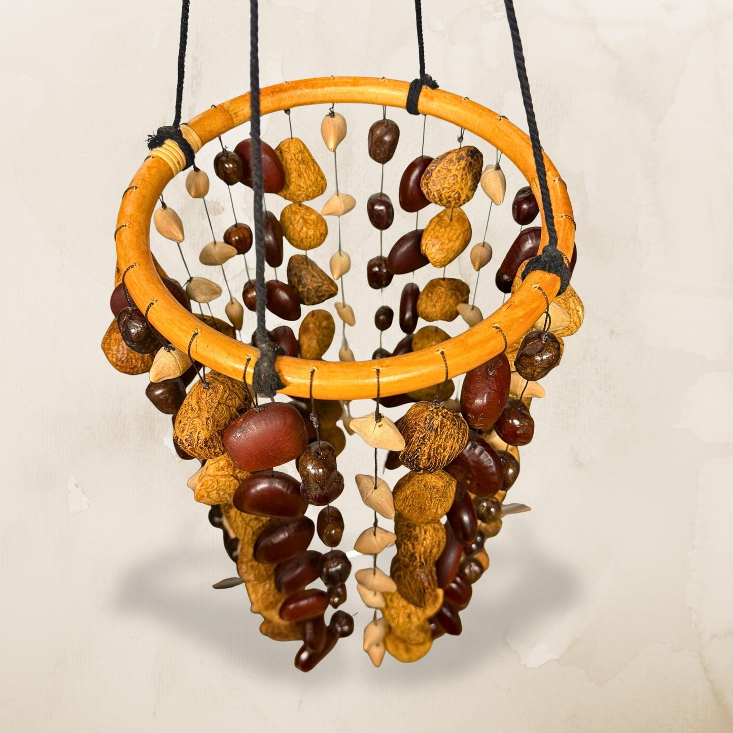 Pangi Nut Natural Seed Wind Chime,  Bendo Fruit Rattle - Sound Healing BellS