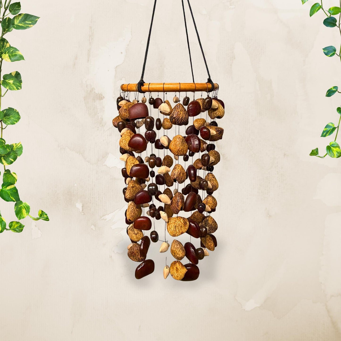Pangi Nut Natural Seed Wind Chime,  Bendo Fruit Rattle - Sound Healing BellS