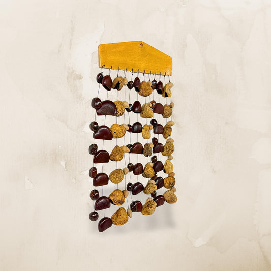 Pangi Nut Natural Seed Wind Chime,  Bendo Fruit Rattle - Sound Healing Bell - Acadia World Traders