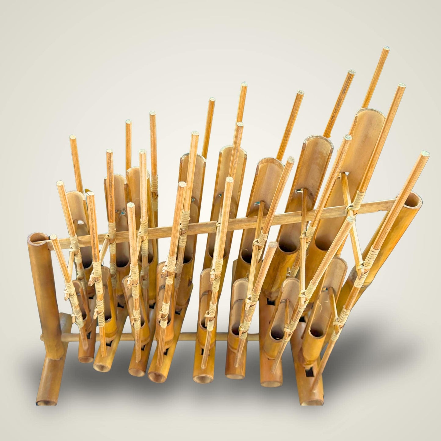 Bamboo Angklung Traditional Percussion Musical Instrument - Indonesian Rindik Gamalan Music