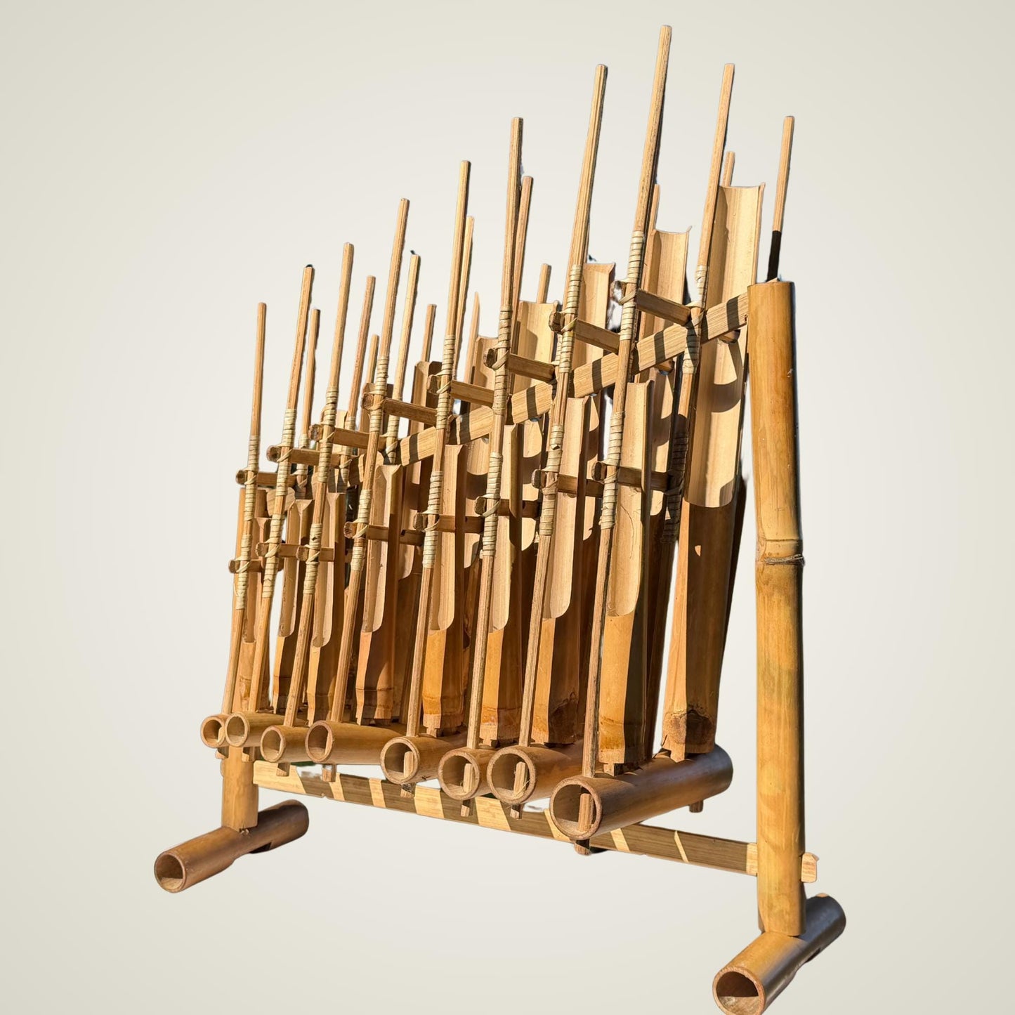 Bamboo Angklung Traditional Percussion Musical Instrument - Indonesian Rindik Gamalan Music