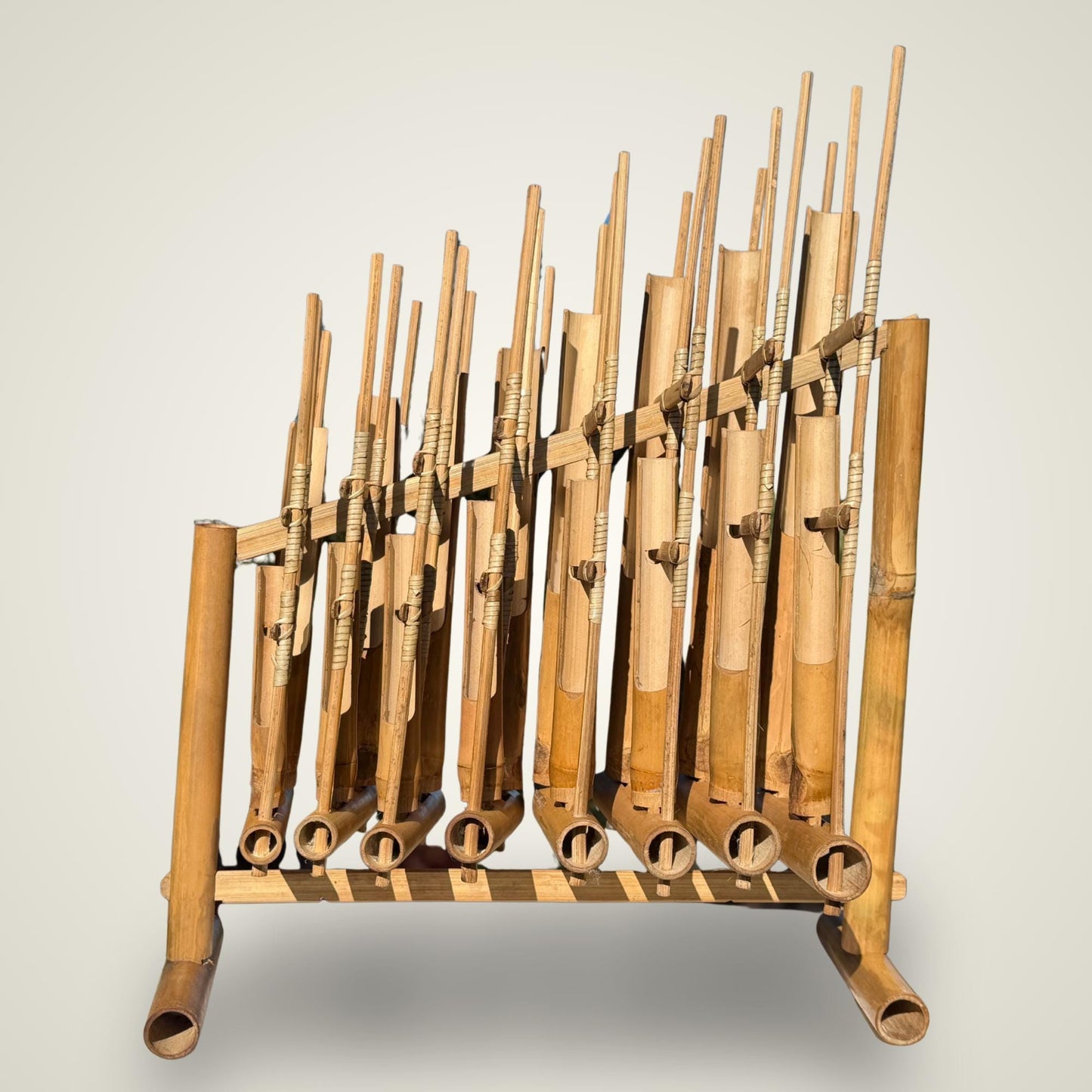 Bamboo Angklung Traditional Percussion Musical Instrument - Indonesian Rindik Gamalan Music