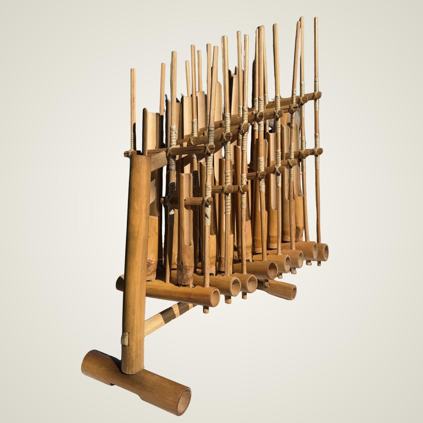 Bamboo Angklung Traditional Percussion Musical Instrument - Indonesian Rindik Gamalan Music