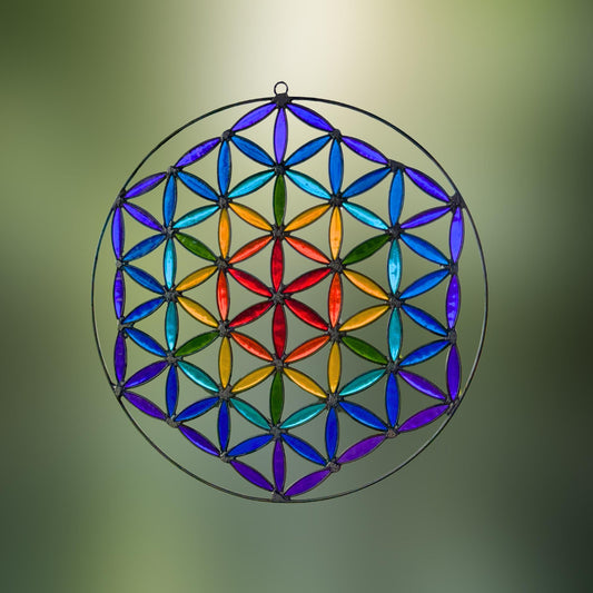 Flower of Life Sun Catcher : Mandala Sacred Geometry - Acadia World Traders