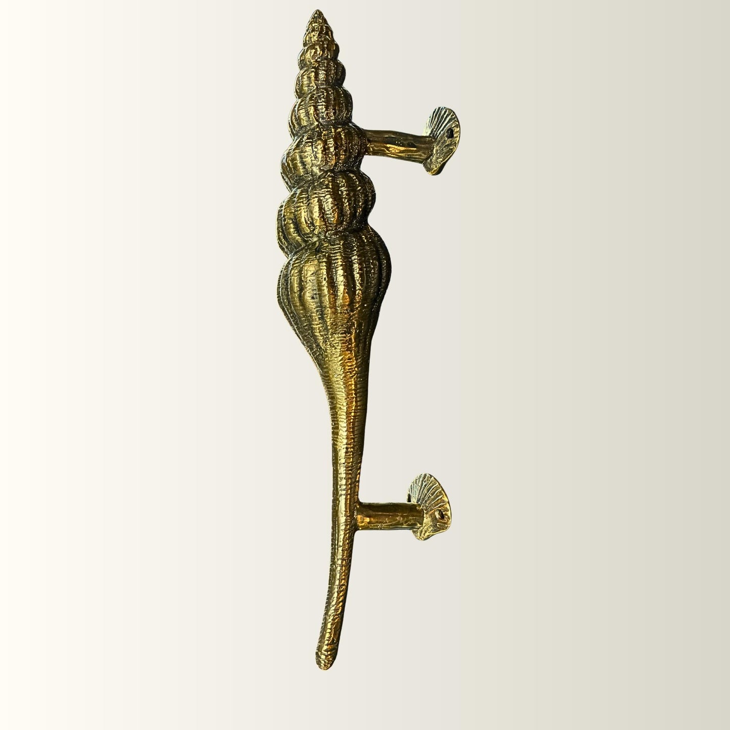 Bronze Seashell Door Handle: Nautical Doorpull, Lost Cast Wax Bronze